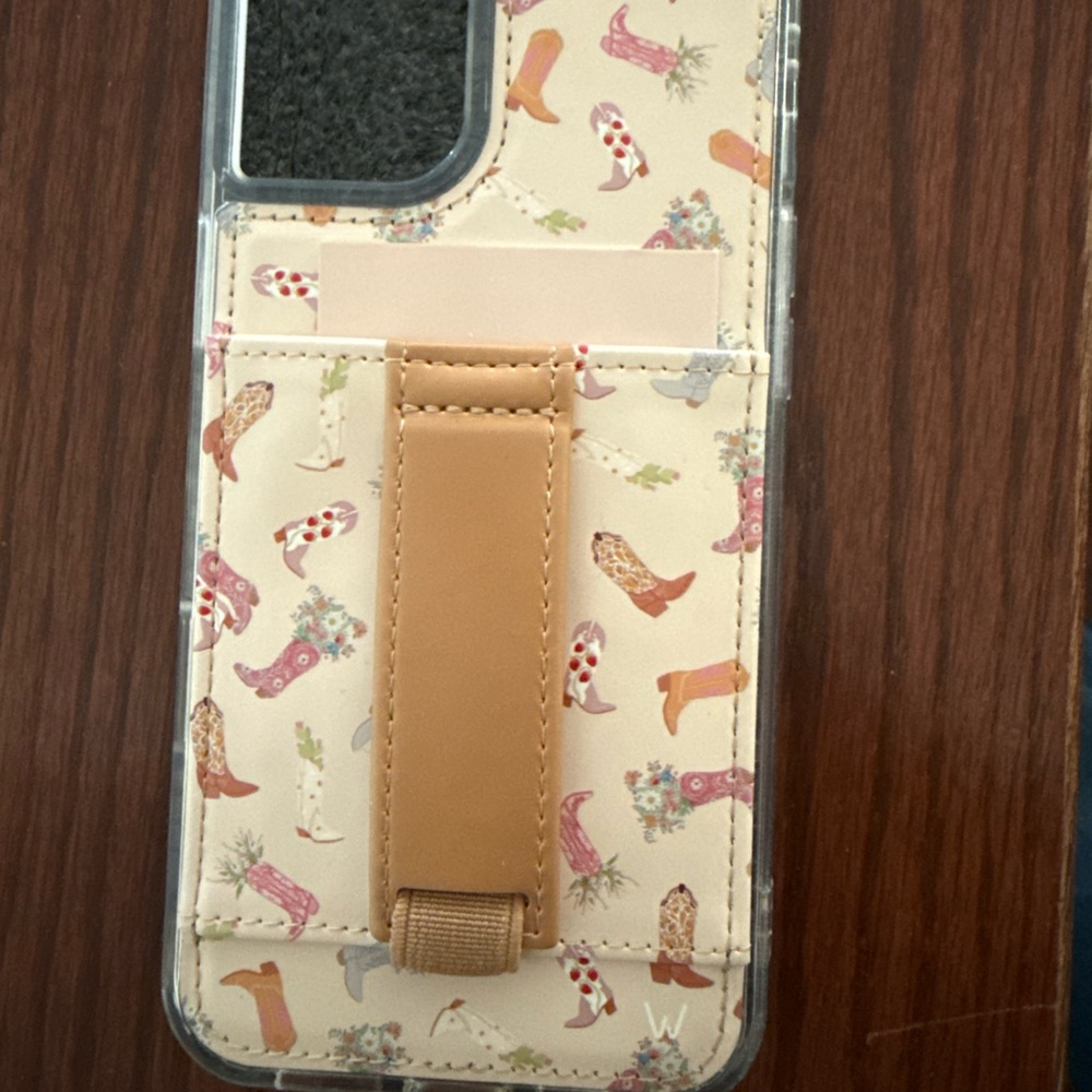 Walli iPhone 16 Plus  Western Print Phone Case with Card Pocket